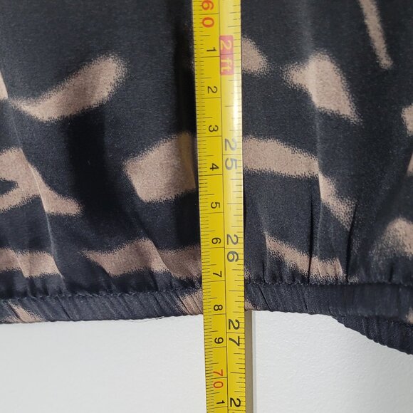 Anonyme Black & Brown Leopard Print Front Zip Sleeveless Business Casual Top XL - Picture 10 of 12